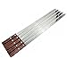 Beito Szaszłyki do grillowania szaszłyki do grilla płaskie szpikulce drewniany uchwyt wielokrotnego użytku metal szaszłyk kabob narzędzia na grilla kemping przyjęcie 2,3 cm 5 szt