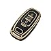 ELOHEI Key Fob Cover for Audi, Premium Soft Full Protection Key Fob Case Compatible with Compatible with Audi A3 A4 A4L A6 A6L A7 A8 A1 Q2L Q3 Q5 Q7 S3 RC3 Accessories, 4 Buttons (Black)
