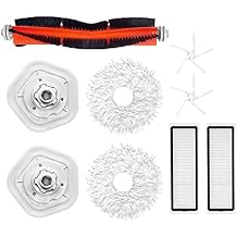 Replacement Parts Accessories Kit Main Brush Side Brushes HEPA Filters Mop Pads Compatible with Dreame Bot W10/W10 Pro Robtic Vacuum Cleaner