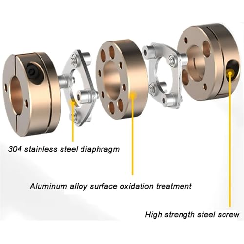 Accouplement flexible double diaphragme anti-jeu pour vis à billes CNC - 5