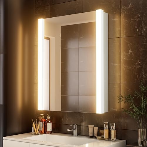 Réflexon 28x20 inch LED Bathroom Medicine Cabinet with Mirror -