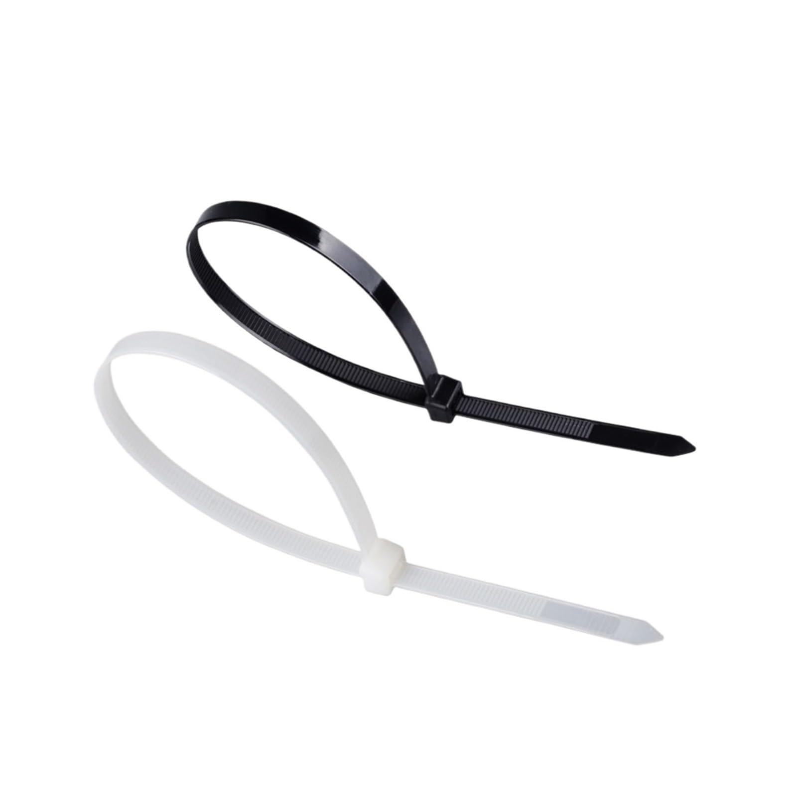 Bridas de nailon autoblocantes de plástico, organizador con cremallera de 100 piezas(White,W8.8xL500mm)