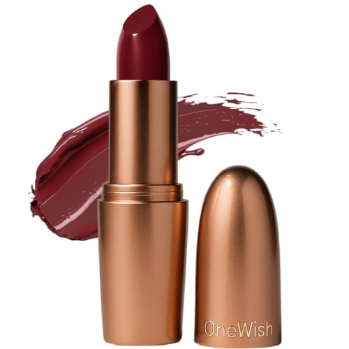 Image of One Wish Creamy Matte Lipstick Long Lasting for Women - Rock N Rouge Shade 14 | Full Coverage | Creamy Formula | No Flaky Lips | No Dryness | High-Pigment | SPF | Vitamin E, Almond Oil & Shea Butter for Moisturising Lip | 8 Hrs Lasting | Smooth Finish | 3.8 gm