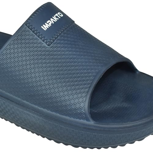 Image of Impakto By Ajanta Sliders for Men || Waterproof & Everyday Flip Flops for Gents || Slippers with Cushion Foot Bed || Anti-Slip Sole || Sweat Free || Super Flexible