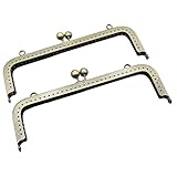 KUKU工房 口金 がま口 角型 幅20cm 2個セット (アンティークゴールド)