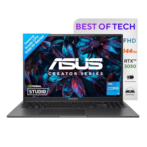 Image of ASUS Vivobook 16X, 16 inch FHD+ (1920 x 1200), Intel Core i5-13420H Processor, (16GB RAM /512GB SSD /RTX 3050 /Windows 11 /Indie Black /1.8 Kg), K3605VC-RP412W