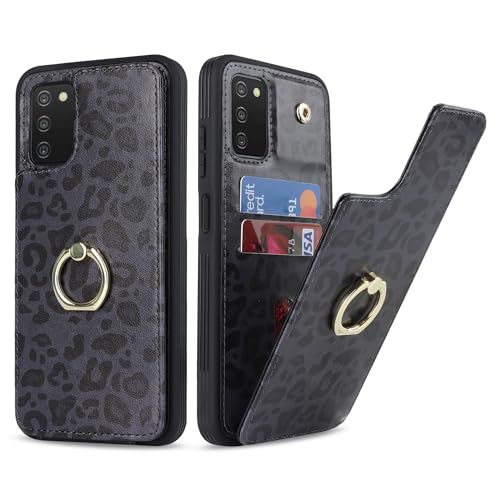Lipvina for Samsung Galaxy A03s Case with Card Holder,Galaxy A03s Case Wallet for Women,Credit Card Holder,Ring Stand,Cute Phone Wallet Cases 6.5