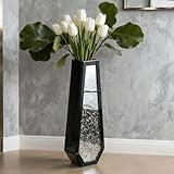 Design elegante e lussuoso: questo vaso alto con fondo in cristallo di SHYFOY colpisce per il suo design elegante. La parte anteriore è decorata con diamanti di cristallo scintillanti, che insieme alla cornice in vetro a specchio lucido conferiscono un aspetto lussuoso e moderno. Perfetto per un design elegante della stanza, diventerà un punto forte nel vostro salotto, corridoio o ufficio.