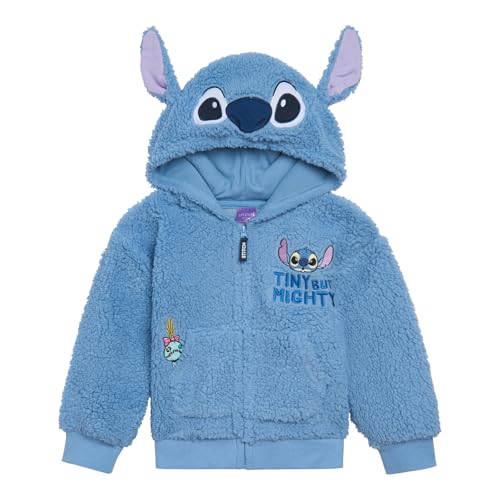 Disney Lilo & Stitch Toddler Boys Cozy Sherpa Cosplay Hoodie Blue 4T