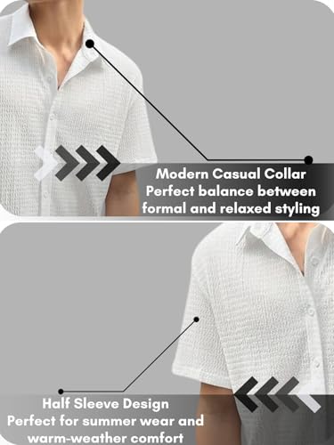 Image of Leriya Fashion Full Shirt for Man | Unique Shirts for Men Stylish |Casual White Shirt's for Mans |Polycotton Button Down Shirt for Mens (Available in Plus Size)