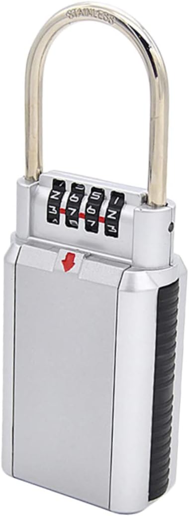 Wall-Mounted Key Lock Box 4 Combination Lock Box Weatherproof Key Storage for Home and Office Security