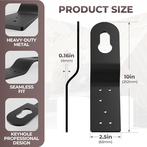 Image of 3 Pcs Roof Safety Anchor Hitch Clip, Permanen Roof Anchor for Fall Protection Connect to Wood Surface,Roofing Anchor Bracket Use with Other Roof Safety Equipment(Aluminum)