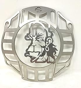 TRP TRADERS STAINLESS STEEL DIVINITY FACE DESIGN Headlight Grill COMPATIBLE WITH/FOR Royal Enfeild MOTORCYCLE. Heavy Duty (THUNDERBIRD, INTERCEPTOR, CONTIENTAL COMPATIBLE)