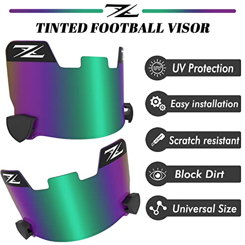 Zixioys Tinted Football Visor, Fits Youth And Adult Football Helmets (Green-1) #TOP1