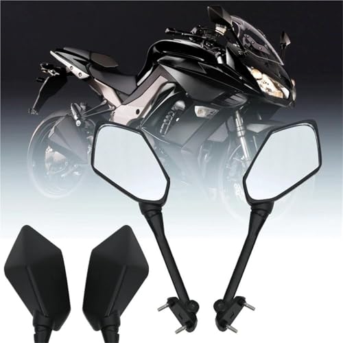 Espejos retrovisores de motocicleta antirreflejos para Kawasaki Ninja 400R y ER-6F 2