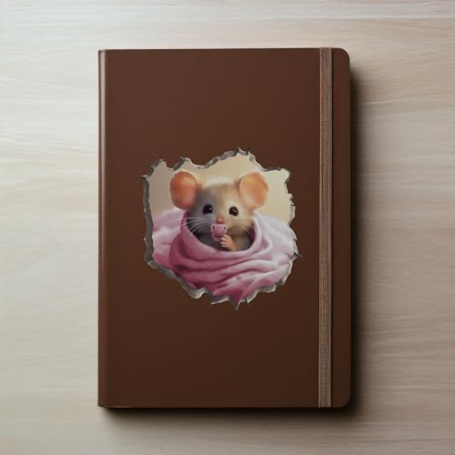 Vinilo decorativo 'It's a Girl Mouse' 5x5 pulgadas miniatura 3