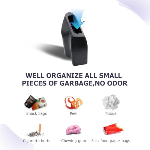 Image of LUWU Car Trash Can Compatible with 2018-2022 2023 2024 2025 Tesla Model3 & ModelY Interior Accessories Car Trash with Lid Portable Mini Trash Dustbin Garbage Trash Bin Car Waste Bin Leak-Proof (Left)