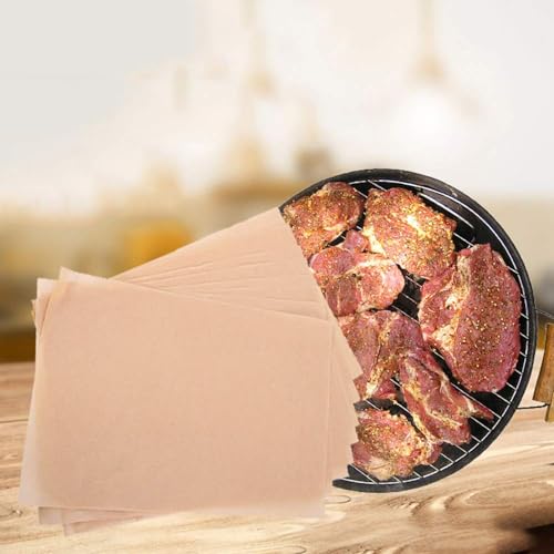 Image of Food Basket Liners, Grease Resistant Wax Paper Sheets for Food, Oil Resistant Paper for Chips, Fried Chicken Sandwich Wrapping Paper for Party Not for Baking Oven /Air Fryer by FUNZON (Brown)