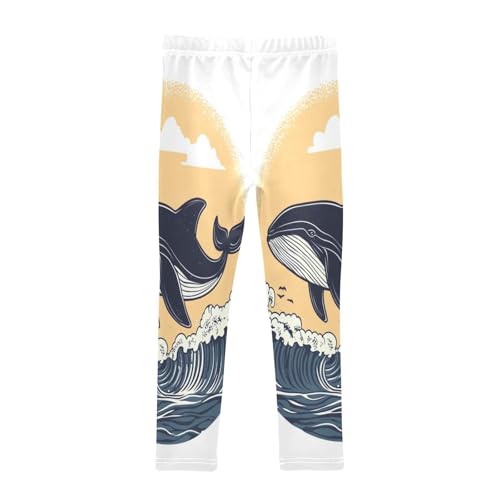 Whale Cartoon Animal Girls Casual Leggings for Kids Printed Long Pant Bottoms Stretch and Soft2