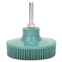 Borsten-Polierbürste, 3-Zoll-Borstenscheibe, Schmirgelgummi-Schleifbürste, Entgratungs-Polierschleifscheibe für Feine Metallborstenscheiben (Grün)