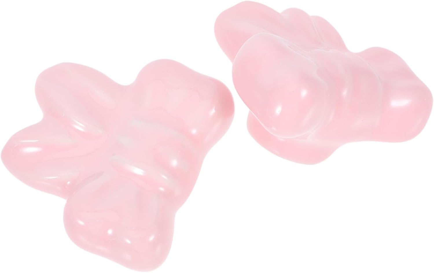 2pcs Unique Bow Drawer Pulls Ceramic Wardrobe Door Knobs Boho Style Dresser Knobs for Boys and Girls Room Furniture Hardware