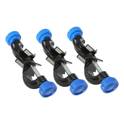 MUCKLILY 3pcs Head Clamp Holder for Laboratory Versatile Grip Support Stand Clamp for Secure Experiment Execution Compact Design for Lab and Home Use