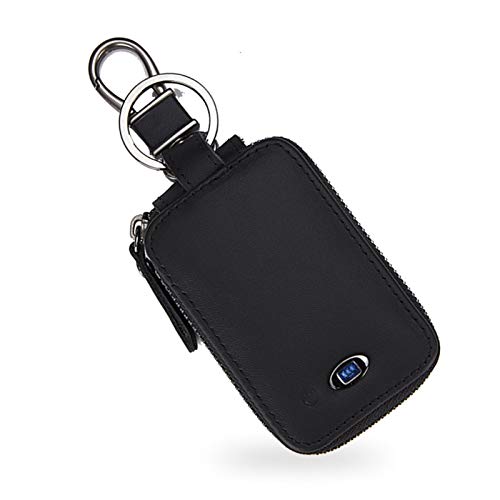 Preisvergleich Produktbild Serious Lamp Auto schlüsseltasche Anti-Diebstahl Tasche Smart Bluetooth-Schlüsselanhänger Schutz Leder Key Organizer Münzhalter Anti-Verlust Keychain Brieftasche,Schwarz