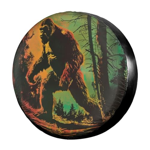 Image of Delerain Spare Tire Cover Vintage Animal Wheel Covers Sun Protection Waterproof for Truck RV Trailer SUV and Many Vehicle (14 Inch for Diameter 23 inch-27 inch)