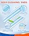 Mop Pads Compatible with OCedar for H2prO Flat Mop System Washable Reusable Microfiber Mops Head Replacements Pad for Floor Cleaning (8 Pack Blue)