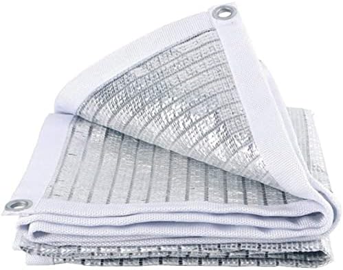 DJYTUSB 70% Sun Shade Cloth Fabric Garden Aluminum Foil Sun Shade Net Reflective Silver Sun Shelter Garden Awnings Sunshade Mesh Tarp Outdoor Shading Fence Screen (Color : 1x2m(3x6ft))