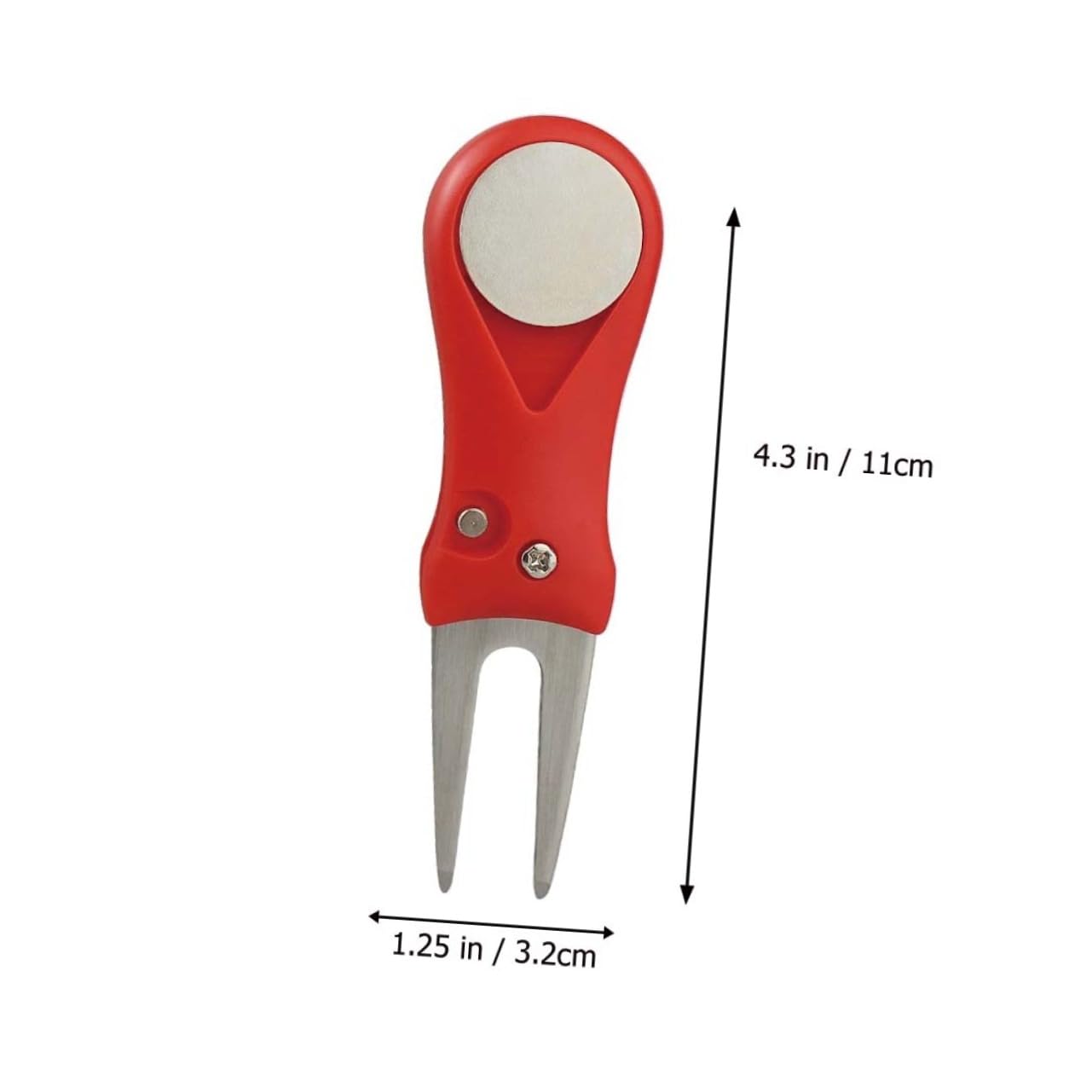 KOMBIUDA Golf Green Fork Divot Repair Fork Portable Groove Sharpening Tool Fairway Trimmer Divot Tool Golf Ball Markers