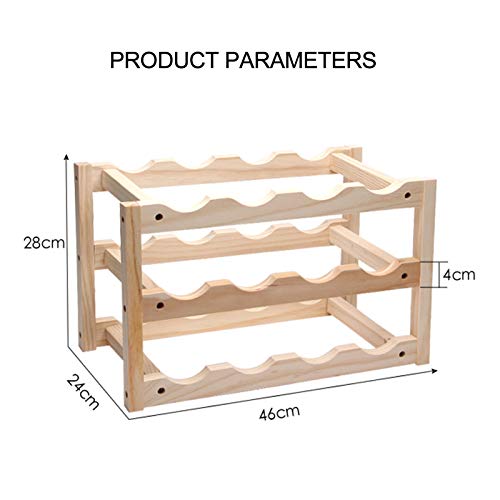 Soporte de vino de madera para barra y cocina miniatura 2