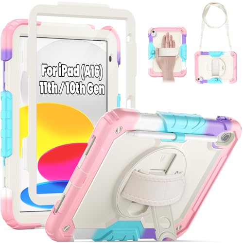 SEYMAC Funda para iPad 11/10 Generación 2025/2022 (11/10,9 Pulgadas), Resistente a los Golpes con...