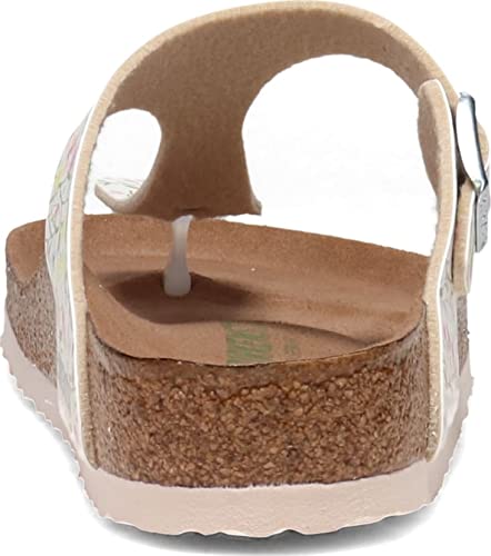 Birkenstock Women's Gizeh Vegan Birko-Flor Watercolor Flower White 41 R4