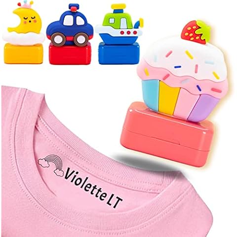 Name Stamp for Clothing Kids,The Name Stamp for Clothes，3D Three-Dimensional Stamp，8 Style and 36 Cartoon Patterns Cover