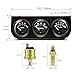 MAIMEIMI Triple Gauge Set (8-16V Volt Meter +100-250℉ Water Temperature Gauge+ 0-100 psi Oil Pressure Gauge) 2'' 52mm 3 in1 Car Auto Gauge Kit Dashboard Black Console for 12V Cars (Black)