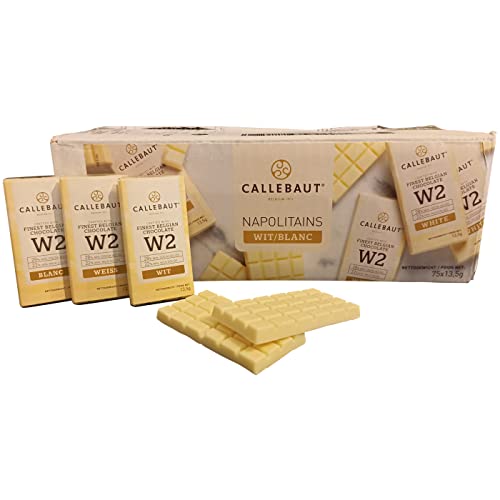 Legendary und Callebaut Napolitains feinste Belgische W2 Weiße Schokolade, 28% Kakao, mundgerechte 13,5g Täfelchen ( 6… – Bild 2
