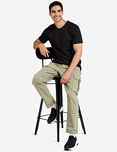 Image of Amazon Brand - Symbol Men's Solid Cotton T Shirt | Plain | V Neck | Half Sleeve-Regular Fit | Combo Pack of 3 (Available in Plus Sizes)