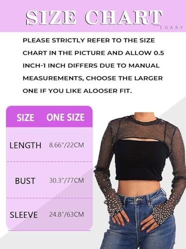 Asooll Women's Black Bolero Glitter Mesh Shrugs3