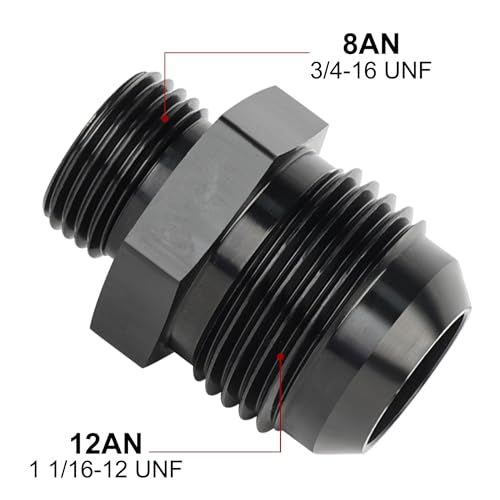 Image of EVIL ENERGY 12AN Flare to AN8 ORB Male O-Ring Fitting Adapter 2PCS