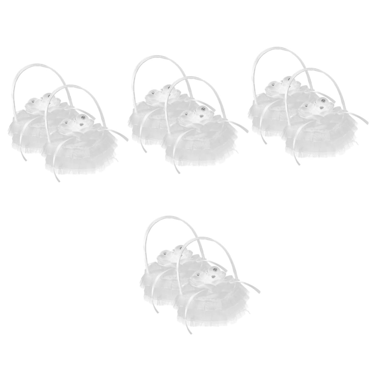 MAGICLULU 4 Set Di Cuscini Nuziali A Forma Di Cuore Per Cerimonia Di Fidanzamento 2 Pezzi * 4