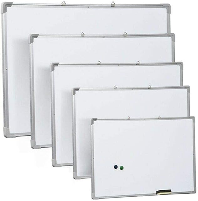 msc K-ONE Magnetic Whiteboard Dry Wipe Notice Board With Pens For Classroom Office Home (900 x 600mm)