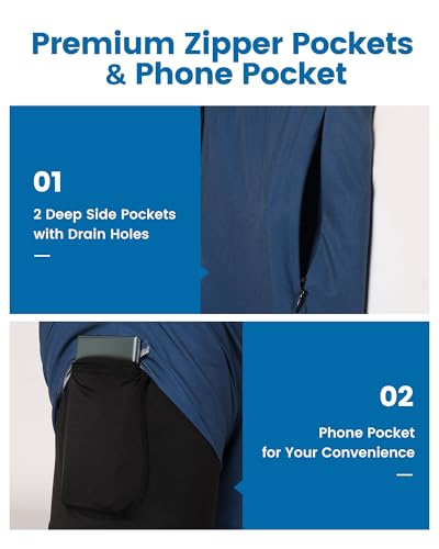 Image of maamgic Mens Swim Trunks with Compression Liner 5 Inch, Quick Dry Bathing Suit with Zipper Pockets, No-Chafing Swim Shorts