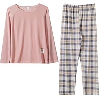 Conjunto de 2 pijamas para mujer, conjunto de pijama de algodón