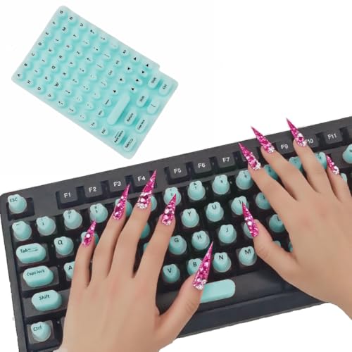 Autocollant en silicone pour ongles longs Se7enline et touches de clavier magique Apple