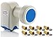 Produktbild Poppstar Quad LNB 4-Fach LNC Set mit 8X F-Stecker für 4 Teilnehmer Kabel Sat Satelliten-Schüssel (digital, 4K, Full HD, 4k UHD, 3D TV)