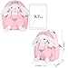 everfront Kids Backpack Bunny Pink with Leash,Toddler Backpack Stuffed Animals Toddler Toys,2 3 4 5 6 Year Old Girl Birthday Gift (Bunny Pink)