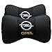 Produktbild KANGHUA ephvan 2 Stück aus echtem Leder in Form eines Osso Autositzes Kopfkissen Kopfstütze Komfortkissen mit Zubehör Motiv Logo (für Jagua) for Opel