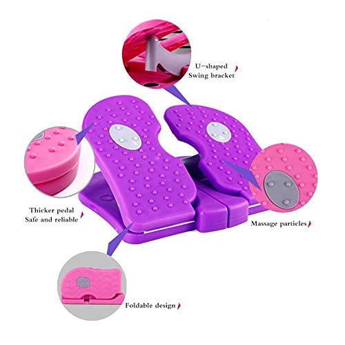 LKHF Household Mute Stepper Foot Pedal Exercise Machine Fitness Home Gym Cardio for Core, Strength, Stability, and Resistance Training