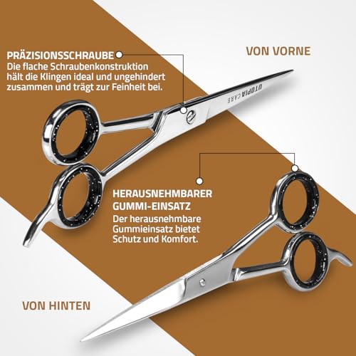 Utopia Care Edelstahl Friseurschere für Professionelle Salons Haarschneideschere -Prämie Schere Haare Schneiden mit Extra Scharfen und Präzisen Schnitten Haarschere für Männer, Frauen und Erwachsene